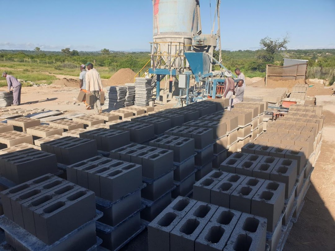 Finished concrete block stock